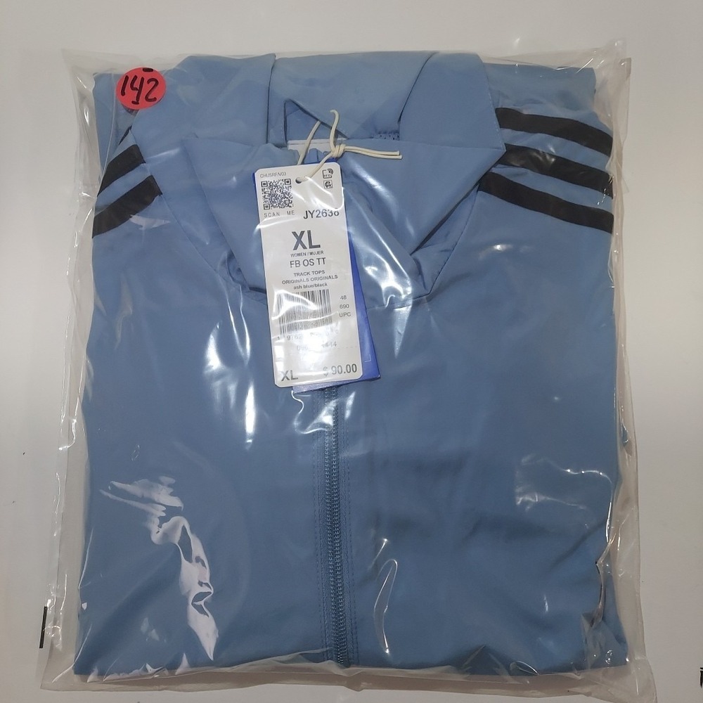 Adidas Originals Women's Size XL Firebird Oversized Track Jacket Ash Blue JY2638 - Picture 6 of 7